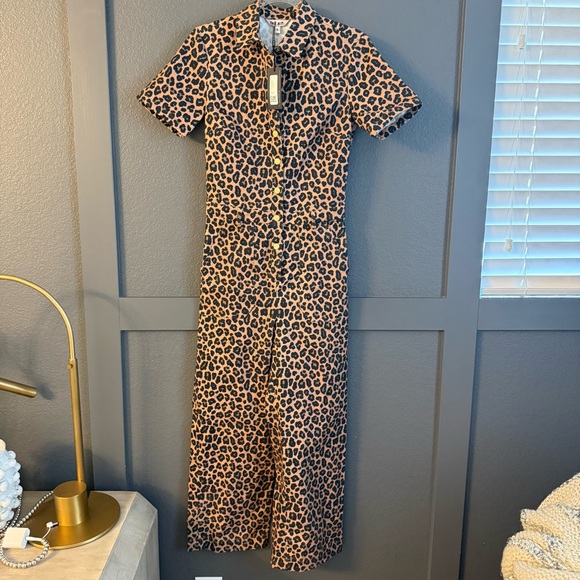 THE KIT l Heidi Jumpsuit | Spot Me - nwt size small leopard - Picture 3 of 10